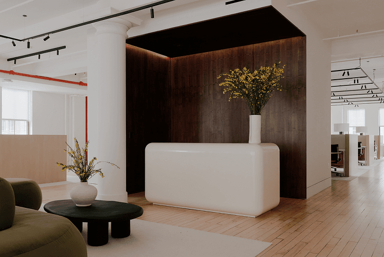 NYC office reception area